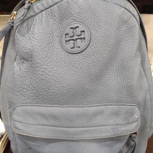 Tory Burch Leather backpack in Wallis blue